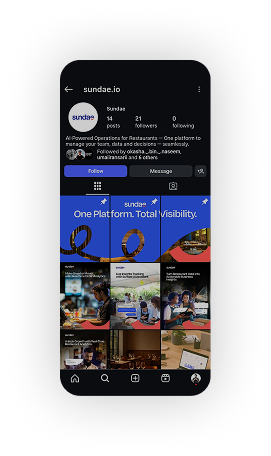 Sundae Instagram profile managed by Dart